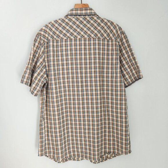 Random Access Pearl Snap Shirt Plaid Flap Pockets Cowboy Western Mens XL - Picture 10 of 14